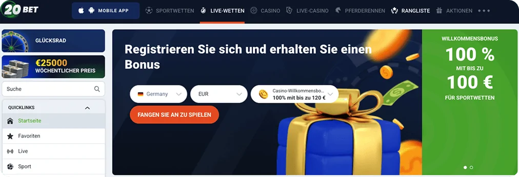 20bet lobby